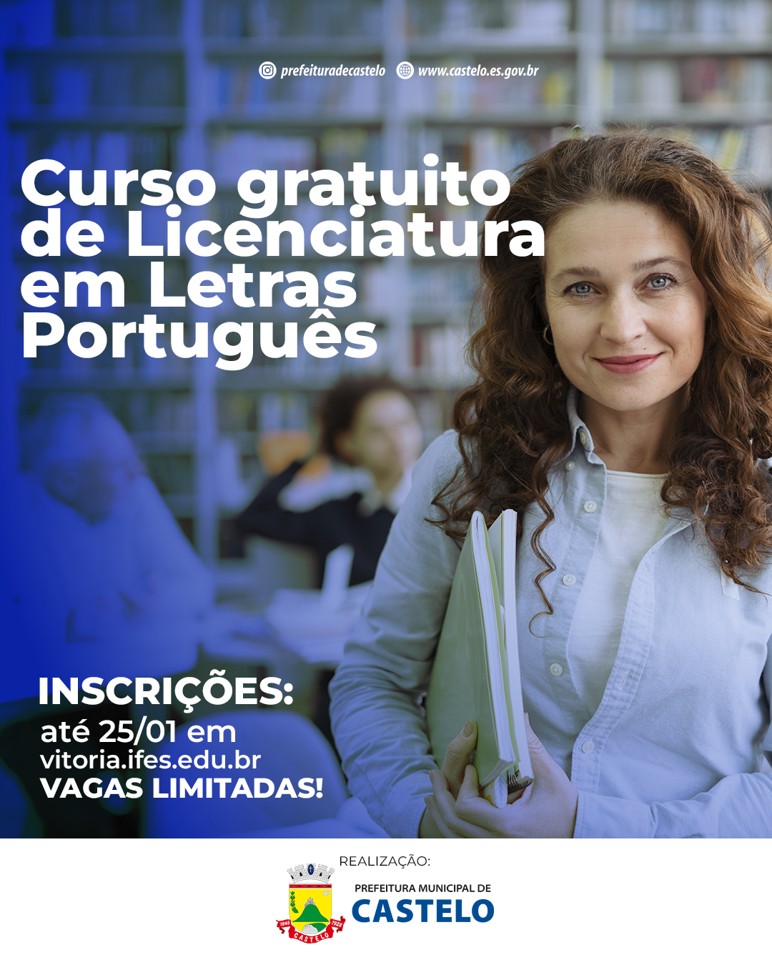 LICENCIATURA EM LETRAS: PREFEITURA E UAB OFERECEM CURSO GRATUITO