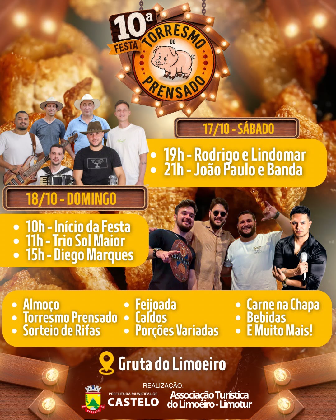 Confira a programação da Festa do Torresmo Prensado em Limoeiro