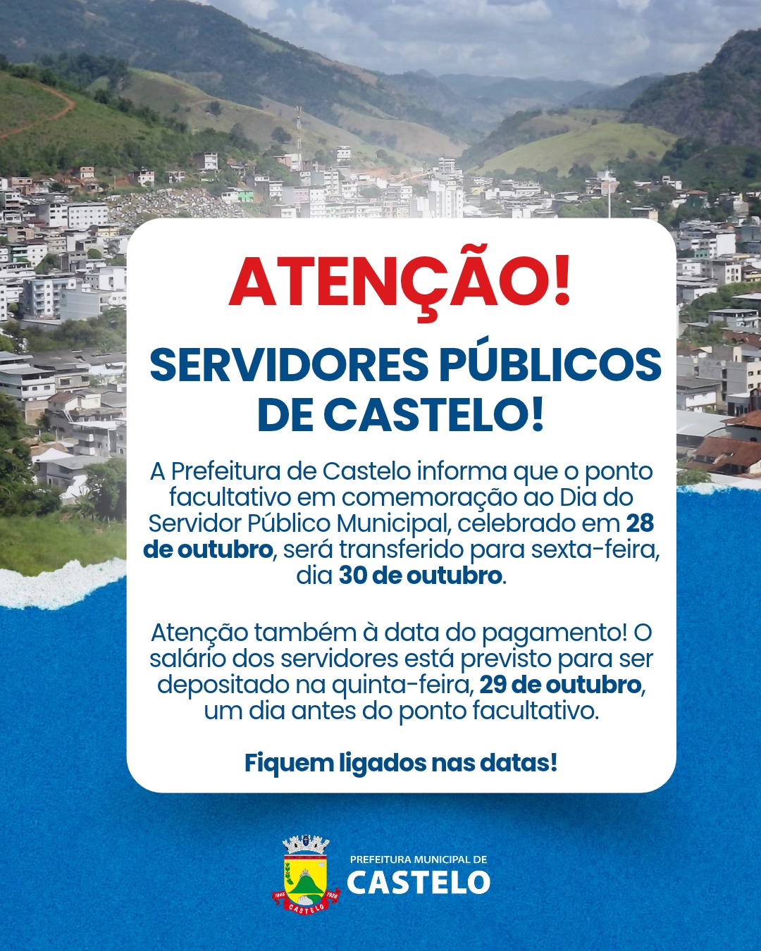 Atenção, Servidores Públicos de Castelo!